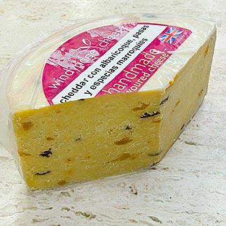 Windyridge Cheese - Queso cheddar con albaricoque, pasas y especias marroquies